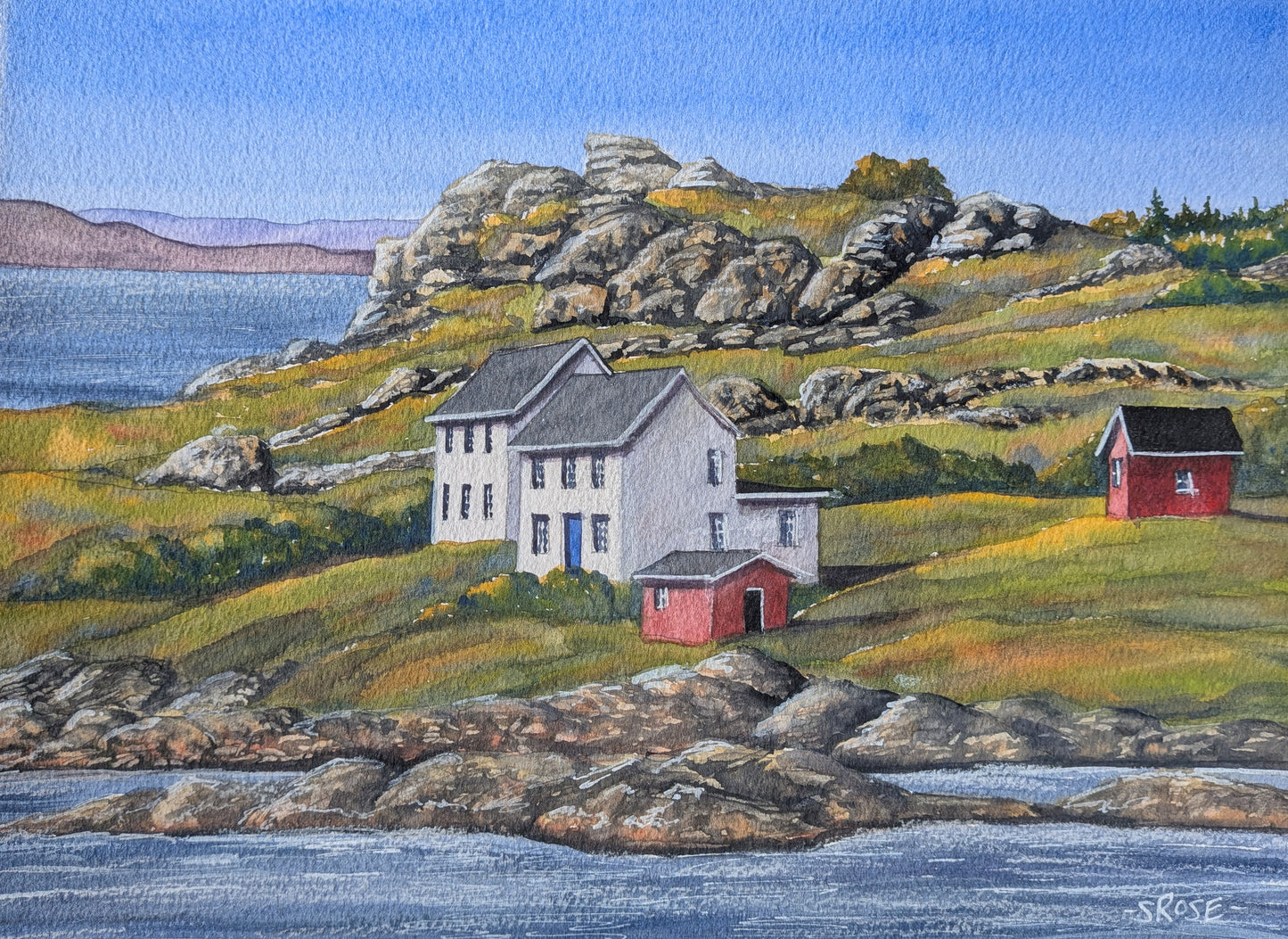 Salvage, Newfoundland (watercolour painting)