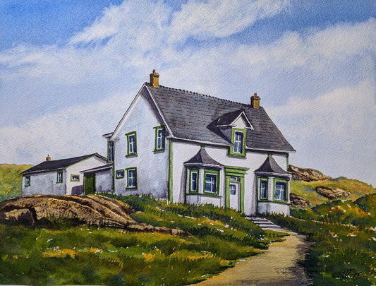 Old Family Home, Greenspond, Newfoundland (13 x 16 inch watercolor painting)