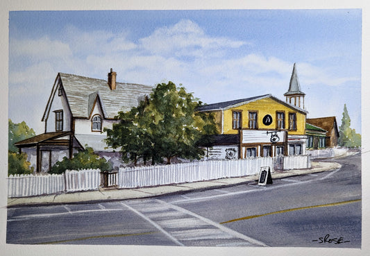 Mifflin's Tea Room, Bonavista, Newfoundland (watercolour painting)