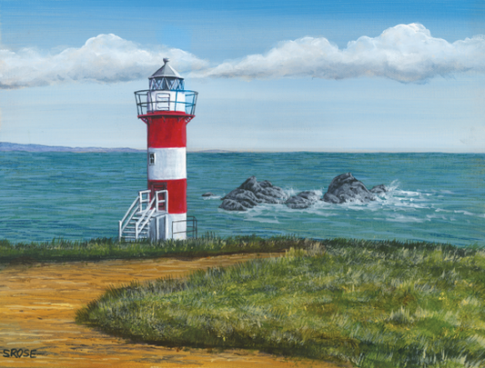 Green Point Lighthouse, Newfoundland (acrylic painting)