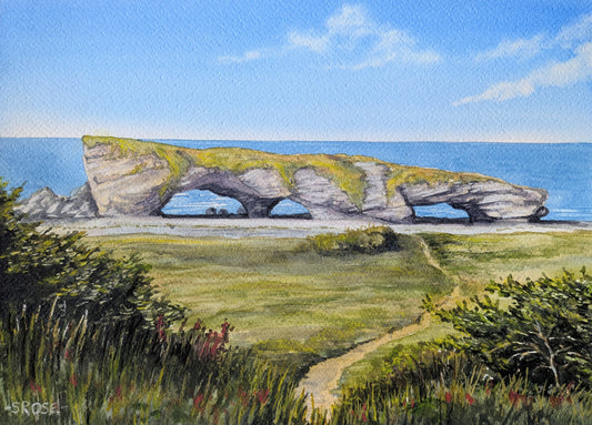 The Arches, Gros Morne National Park, Newfoundland (watercolour painting)