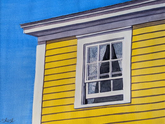 Traditional House Window, Newfoundland (watercolour painting)