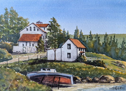 Coffee Cove, Newfoundland (watercolour painting)