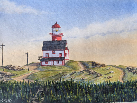 Ferryland Lighthouse, Newfoundland (watercolour painting)