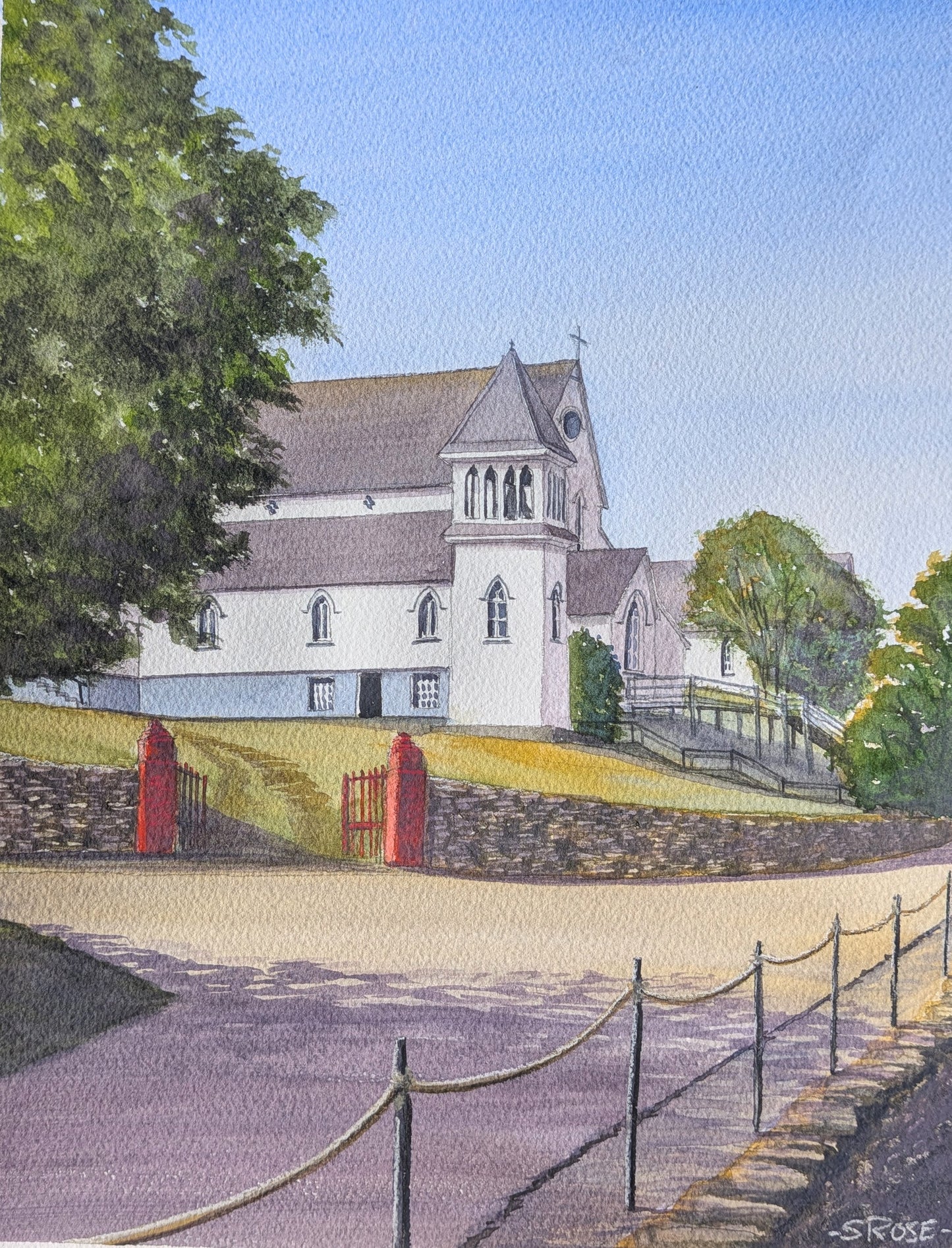 Church in Brigus, Newfoundland (watercolour painting)