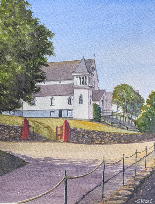 Church in Brigus, Newfoundland (watercolour painting)