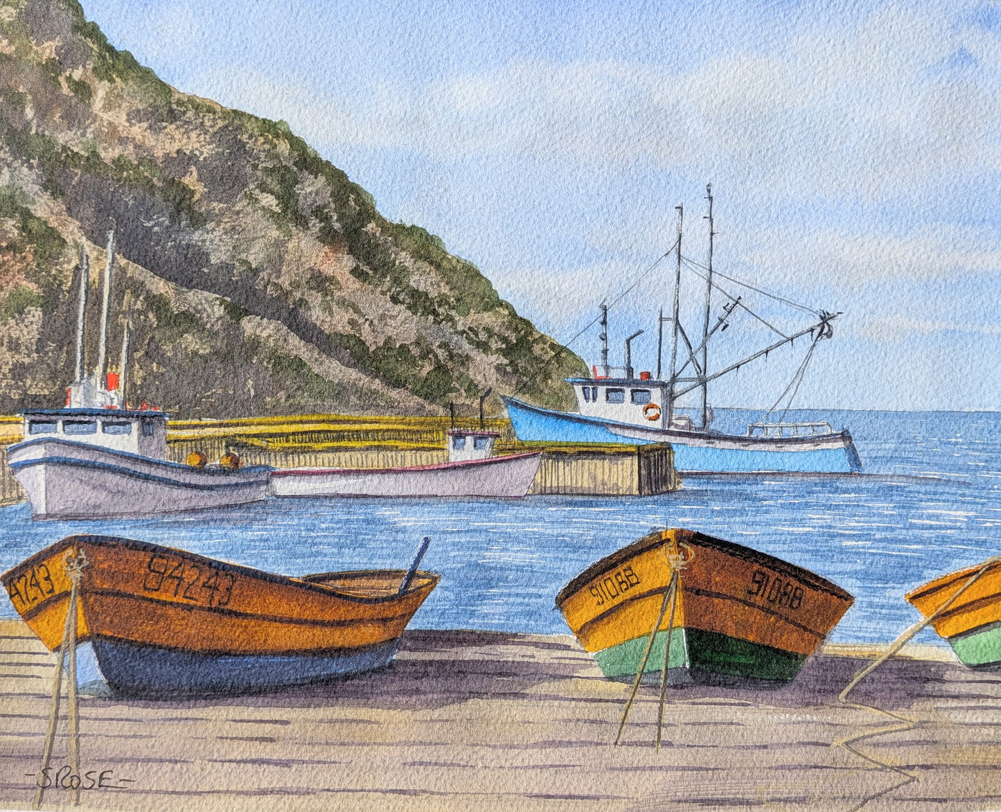 Rocky Harbour, Newfoundland (watercolour painting)