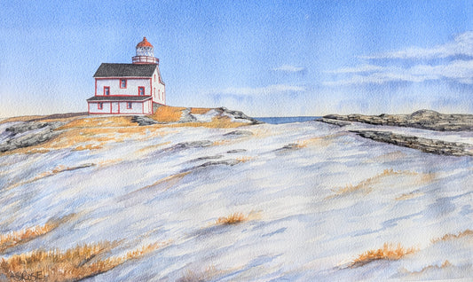 Ferryland Lighthouse, Newfoundland (watercolour painting)