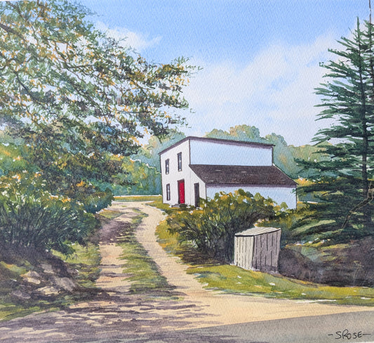 Barn in Paradise, Newfoundland (watercolour painting)