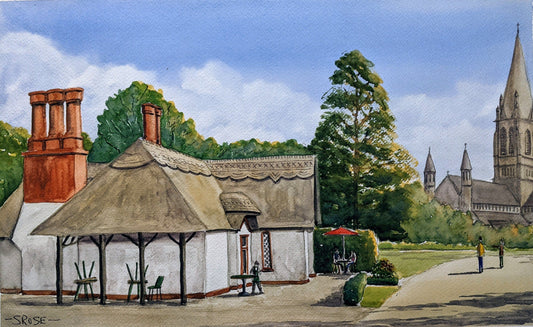 Deenagh Lodge, Limerick, Ireland (watercolour painting)