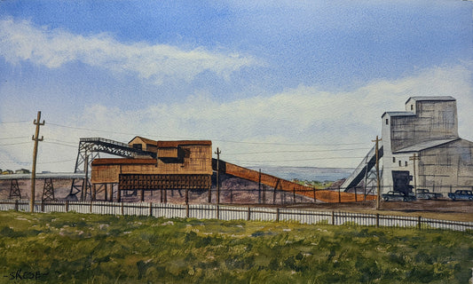 April 1966, Bell Island Mines, Newfoundland (watercolor)